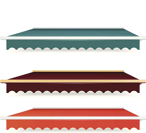 Vector illustration of awnings