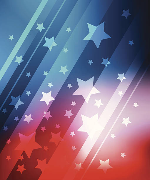 ilustrações de stock, clip art, desenhos animados e ícones de fundo de 4 de julho - american flag star shape striped fourth of july