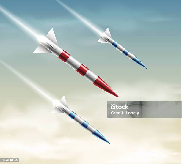 Three Rockets Stock Illustration - Download Image Now - Military, Missile, Taking Off - Activity