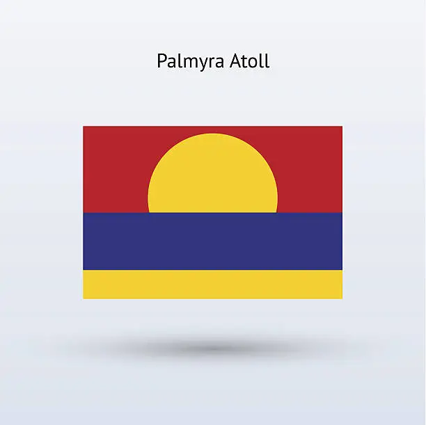 Vector illustration of Palmyra Atoll Flag