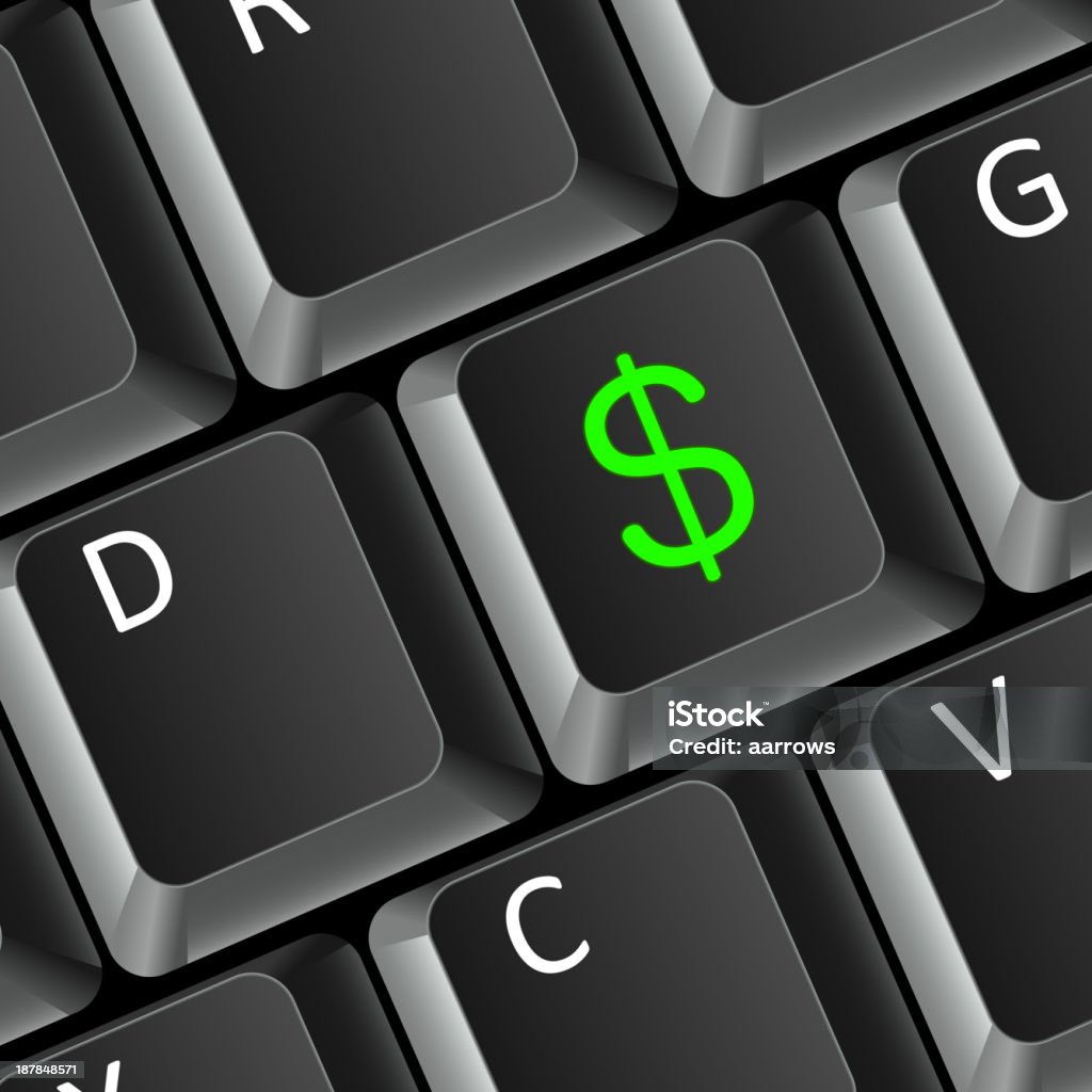 Money Icon Keyboard Computer Keyboard Stock Illustration - Download Image Now - Banking ...