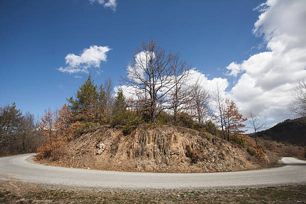 Curved road,Macedonia stock photo