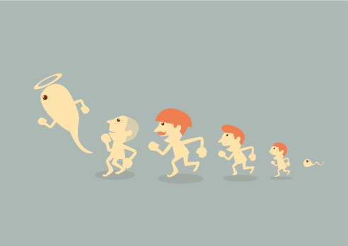 Evolution Cartoon Graphics Evolution Stock Illustration - Download Image Now - Illustration ...