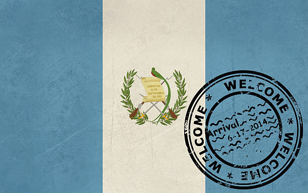 istock Welcome to Guatemala flag with passport stamp 187849069