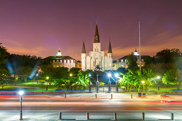 istock St. Louis Cathedral at dusk 187849422