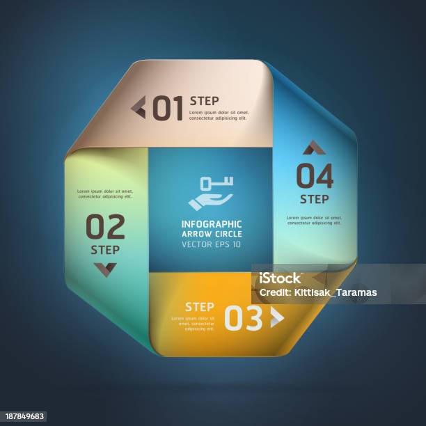 Infographie Infinite Origami Moderne Style Vecteurs libres de droits et plus d'images vectorielles de Abstrait - Abstrait, Affaires, Brochure