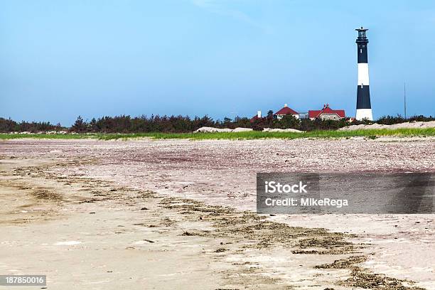 Fire Island Lighthouse Stock Photo - Download Image Now - Beach, Blue, Brown
