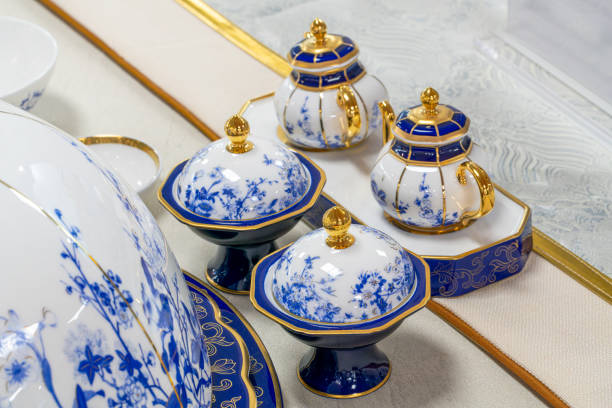 istock Porcelain for the dining table: plates and bowls 1878504152