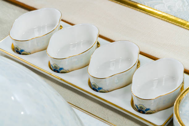 istock Porcelain for the dining table: plates and bowls 1878504153
