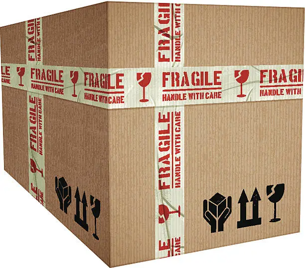 Vector illustration of FRAGILE tape