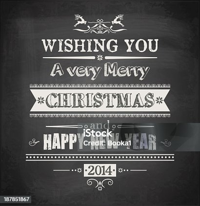 istock Chalkboard Christmas Background 187851867