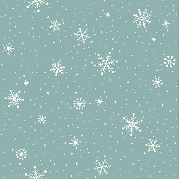Seamless Snowflake Pattern Hand drawn seamless background.  More works like this linked below. snowflake shape drawings stock illustrations