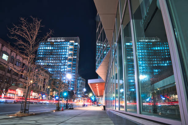istock night view and reflection on the street 1878520012