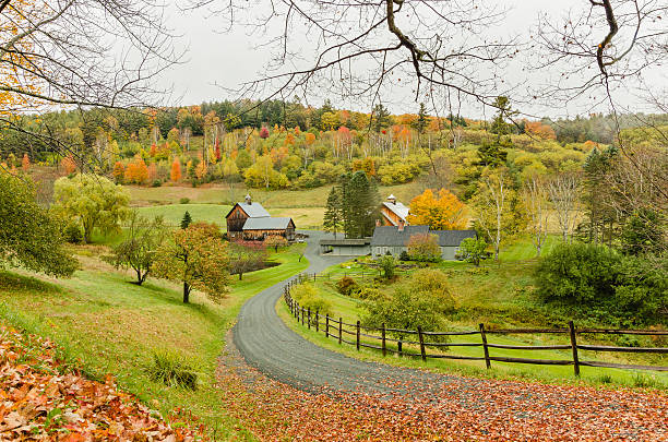 istock Farm in Autumn Landscape 187852321