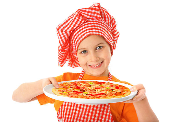 istock Little girl preparing homemade pizza 187852401