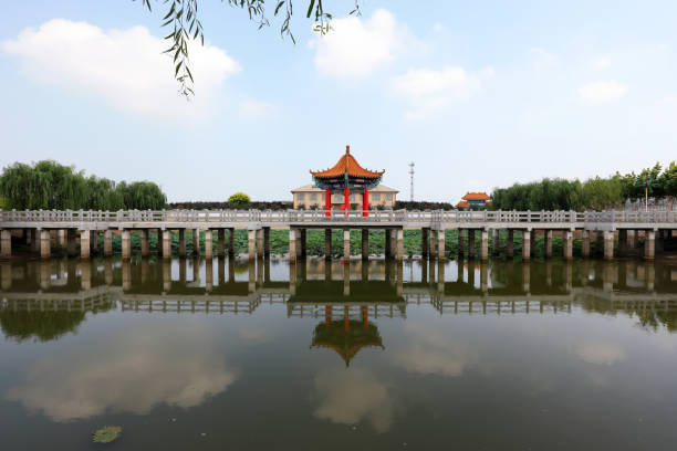 istock Chinese Classical Traditional Architecture in Artificial Lake 1878527697