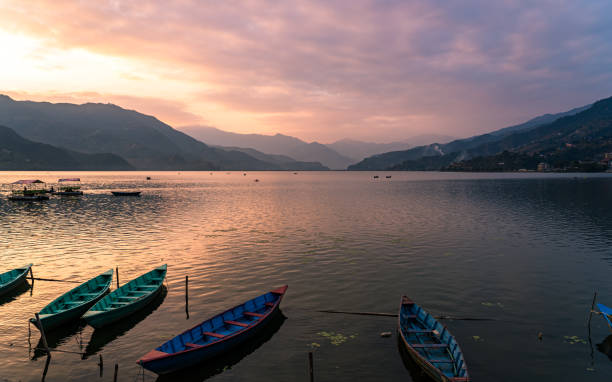 istock Landscape view gloomy sunset over the Phewa lake 1878532807
