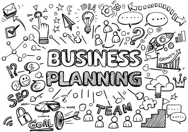 istock Vector illustration of Doodle Business Planning concept, Business Hand drawn set vector illustration. 1878537974