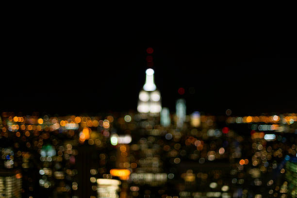 istock Defocused New York City lights at night 187855625