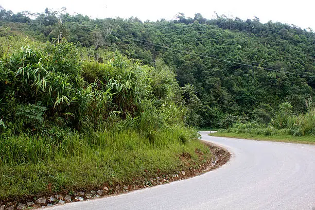 From Van Vieng 140 km short of Luangprabang