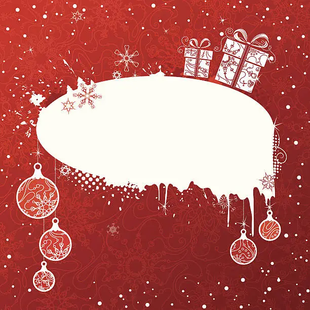 Vector illustration of Grunge Christmas banner