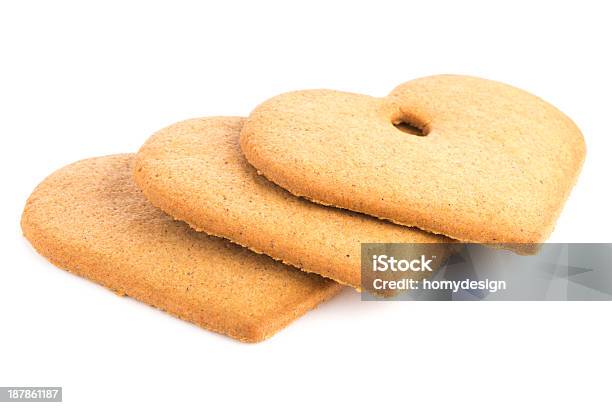 Christmas Decoration Heart Shaped Gingerbread Stock Photo - Download Image Now - Backgrounds, Baked, Bread