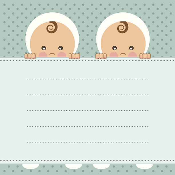 ilustraciones, imágenes clip art, dibujos animados e iconos de stock de camas gemelas.  ilustración vectorial. - baby human face thank you baby shower