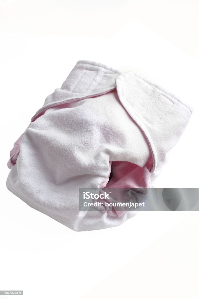 Eco diaper Eco diaper, nappy isolated on white. Clean Stock Photo