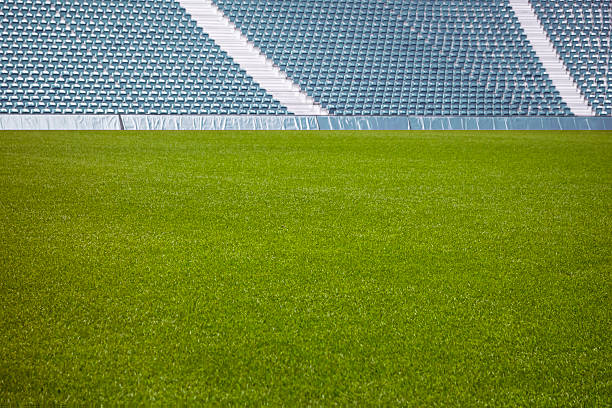 スポーツフィールド - soccer man made material goal post grass ストックフォトと画像