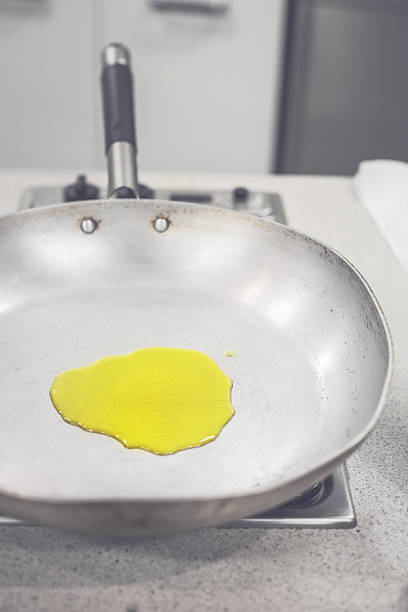 istock Olive oil in a pan 187864633