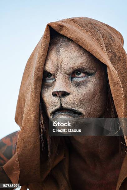 Lion Man Stock Photo - Download Image Now - Acting - Performance, Actor, Aggression