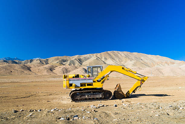 istock Yellow construction in mountains Himalayas. Ladakh, India 187866395