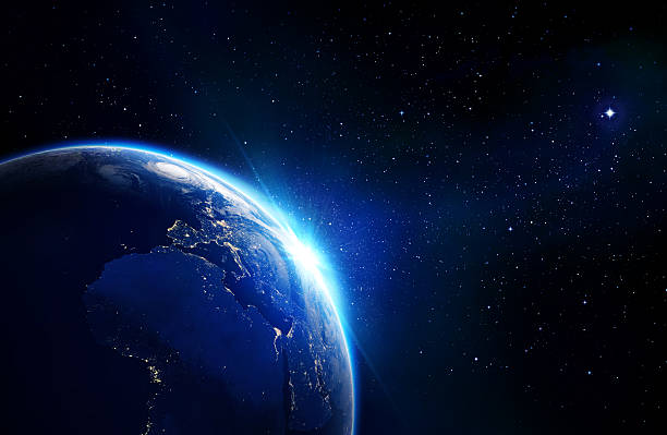 istock earth blue shining - sunrise 187868289