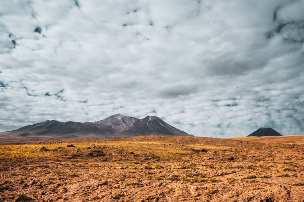Mountains in Atacama on a cloudy day