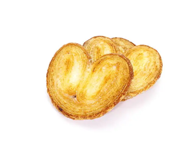 Photo of Crispy Sugar pie on white background