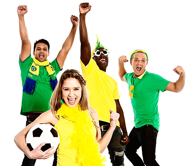 istock Brazilian soccer fans enthusiastically supporting their team 187872624