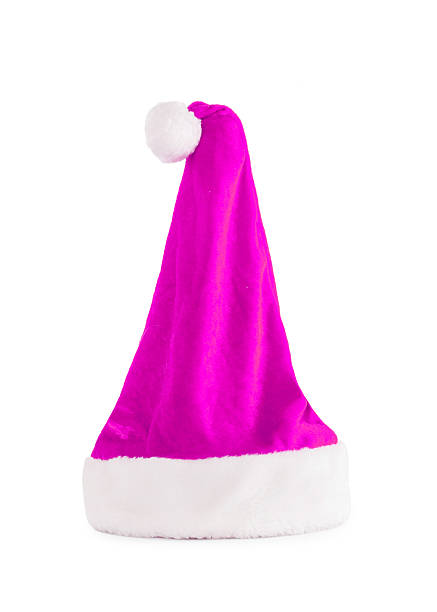 istock Pink santa claus hat 187874504