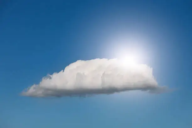 Photo of Sun peeking out behind a cloud