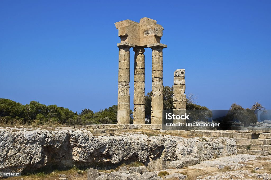 Ruínas de Templo antigo em Lidos, Grécia - Royalty-free Acrópole - Atenas Foto de stock