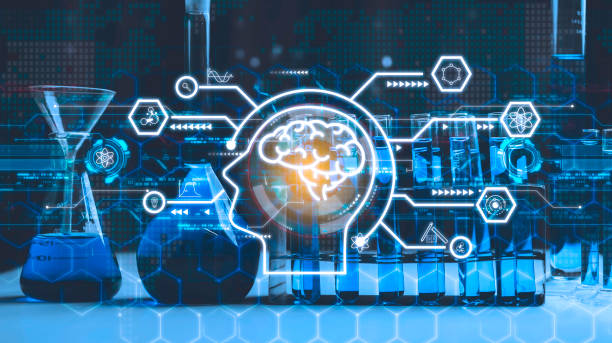 Teacher chemistry school equipment Internet education science course degree, study knowledge to creative thinking idea. E-learning graduate certificate program educational business concept.
