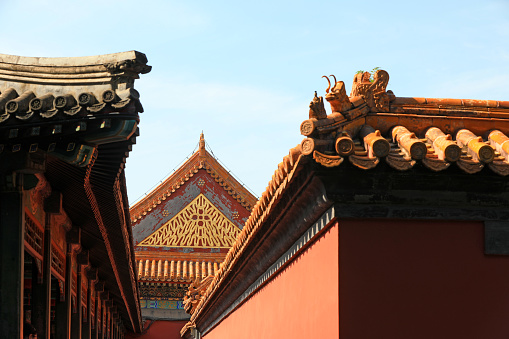 Traditional Chinese architecture in the summer palace, Beijing