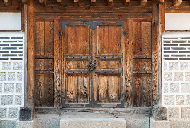 istock Korea's traditional Wooden Door 187876300
