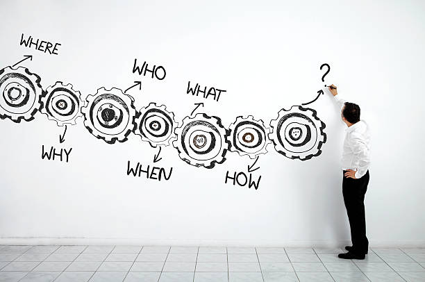 istock Businessman Drawing A Diagram On A White Wall 187879547