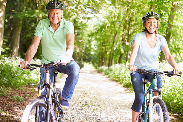istock Senior Couple On Cycle Ride In Countryside 187879836