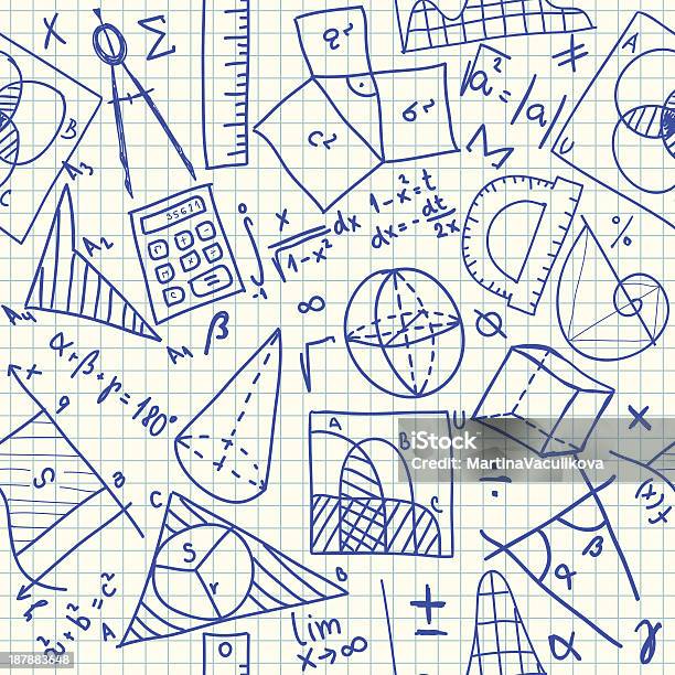 Mathematical Crayonnages Motif Sans Couture Vecteurs libres de droits et plus d'images vectorielles de Apprentissage - Apprentissage, Art, Art et Artisanat