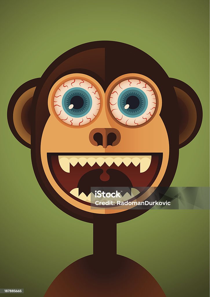 Macaco de banda desenhada. - Royalty-free Animal arte vetorial