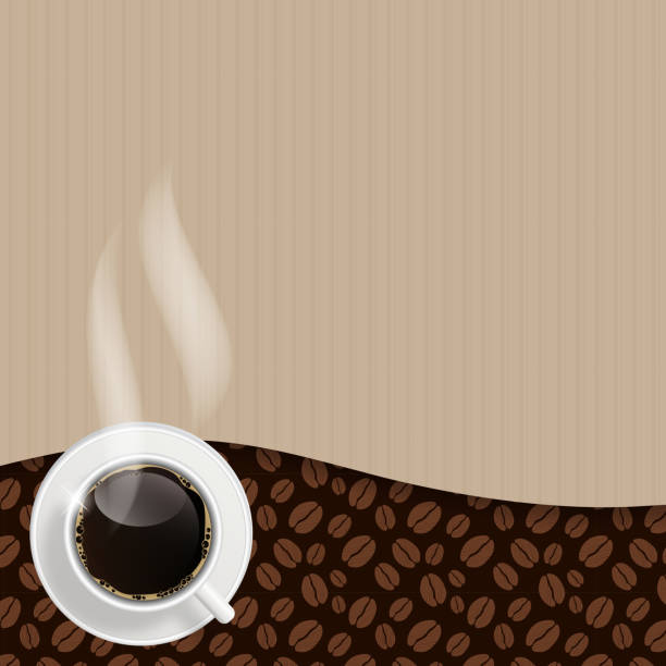 абстрактный кофе фон векторная иллюстрация - coffee stained wood stain coffee cup stock illustrations