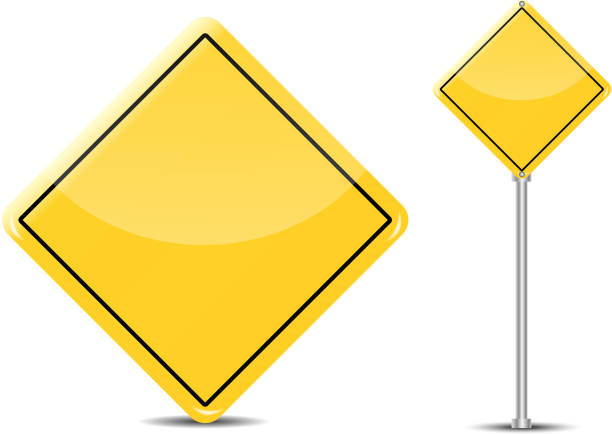 ilustrações de stock, clip art, desenhos animados e ícones de vetor em branco tráfego assinar isolado no fundo branco - construction industry business warning symbol