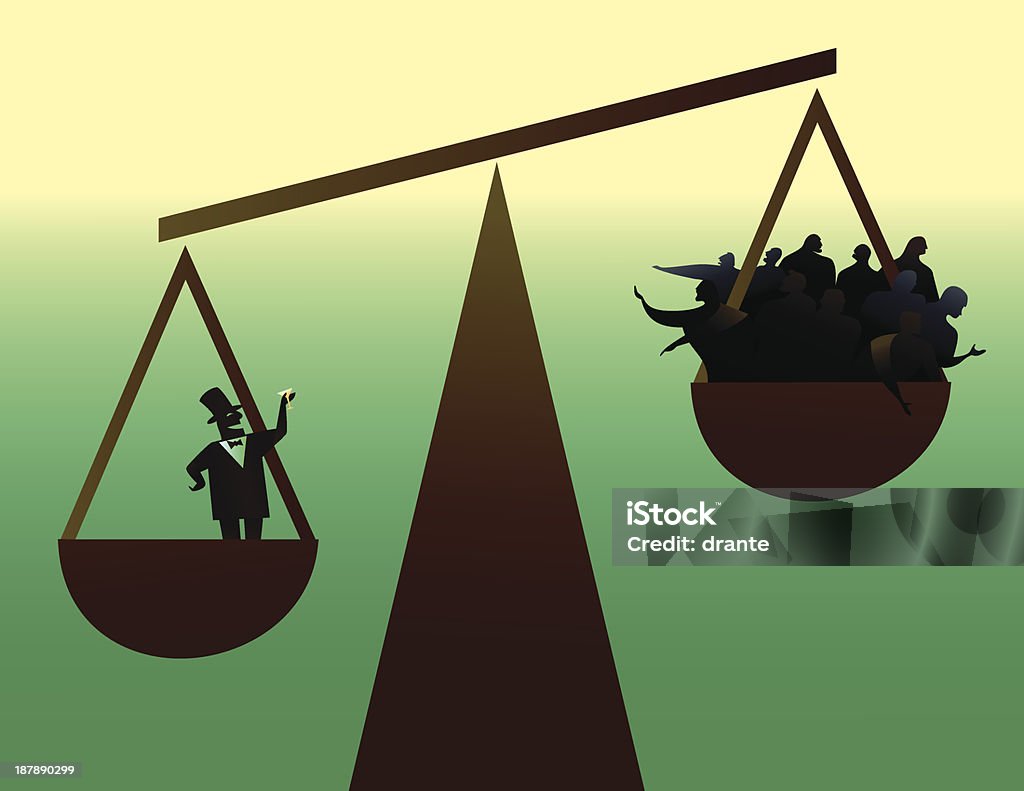 벡터 일러스트레이션 사회적 disparity - 로열티 프리 불균형 벡터 아트 벡터 일러스트레이션 사회적 disparity - 로열티 프리 불균형 벡터 아트