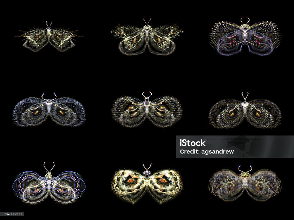 Visualizzazione di Frattale farfalle - Foto stock royalty-free di Ala di animale